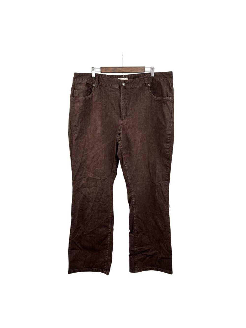 Coldwater Creek Brown Straight Leg Jeans High Rise Womens Size 22W